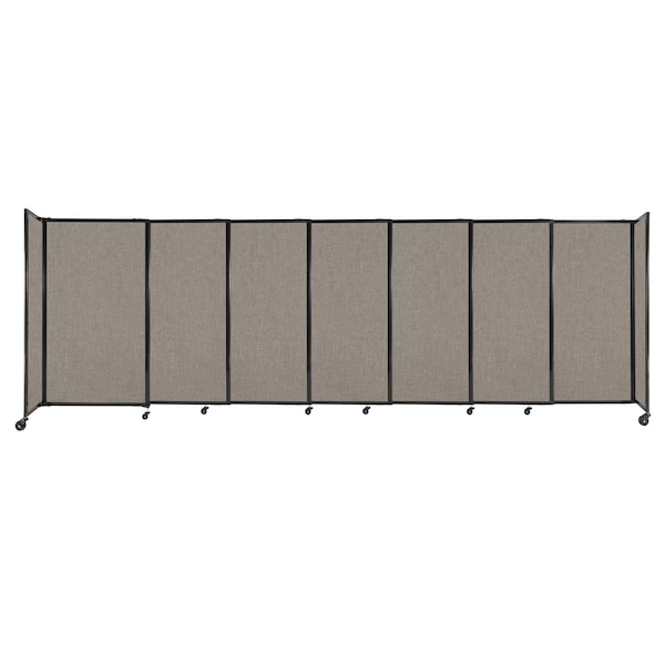 Versare StraightWall Sliding Portable Partition 15'6" x 5' Warm Pebble Fabric 1448569 - main